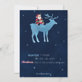 fröhliche Weihnachtskarte, moderne niedliche Grußk Feiertagskarte