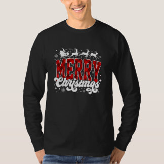 Fröhliche Weihnachtslichter Santa Hut Familie pass T-Shirt