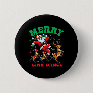 Fröhliche Weihnachtslieder Tanz-Linie tanzen Santa Button
