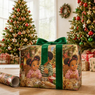 Fröhliche Weihnachtsplätzchen-Back-Kinder-Verpacku Geschenkpapier
