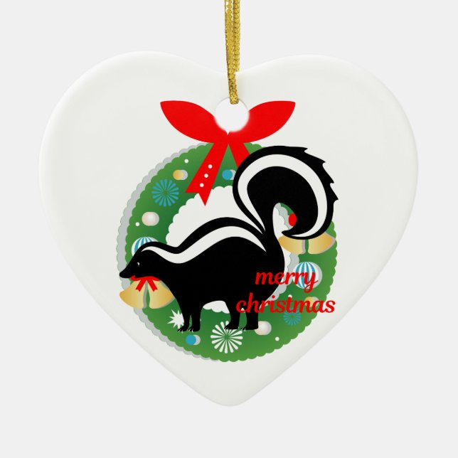 fröhliche Weihnachtsschnupfen Keramik Keramik Ornament (Vorne)