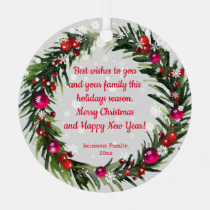 fröhliche Weihnachtssnowflakes Ornament Aus Metall