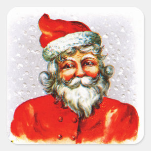 Fröhliche Weihnachtstage Quadratischer Aufkleber