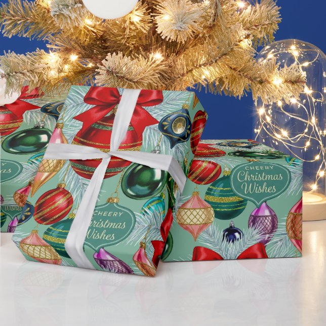 Fröhliche Weihnachtswünsche Geschenkpapier (Feiertage)