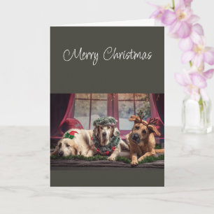 Fröhliche Weihnachtszeit für lustige Hunde Karte