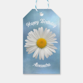 fröhliche Weiße Daisy Geschenkanhänger