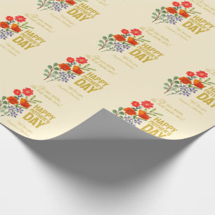 Fröhliche Wildblumen zum Muttertag für unsere Mama Geschenkpapier