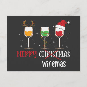 Fröhliche Winemas Feiertagspostkarte