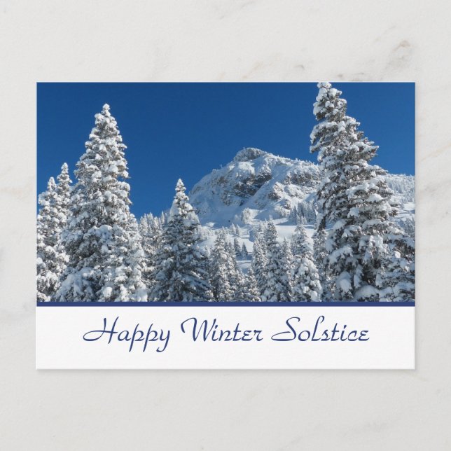 Fröhliche Winter-Sonnenwende-Postkarte Postkarte (Vorderseite)