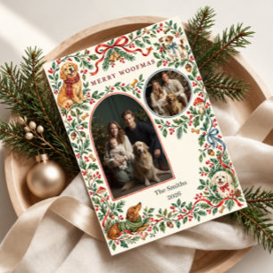 Fröhliche Woofmas Hundefest 2 Foto Feiertagskarte