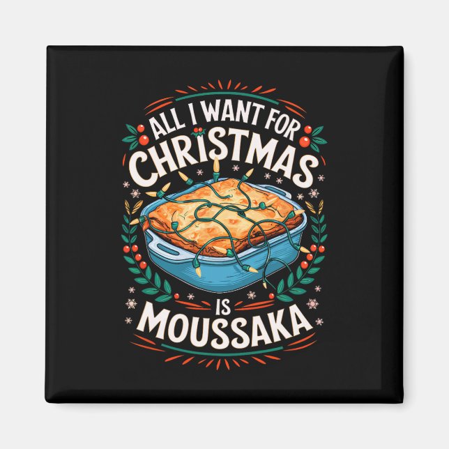 Fröhliche Xmas alles, was ich zu Weihnachten Mouss Magnet (Vorne)