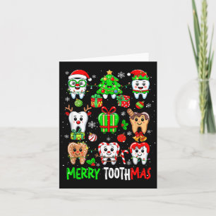 Fröhliche Zahnweihnacht Zähne Sammlung Santa Renti Karte