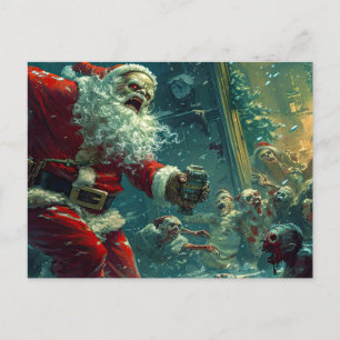 Fröhliche Zombie-Weihnachten Postkarte