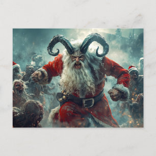 Fröhliche Zombie-Weihnachts-Postkarte Postkarte