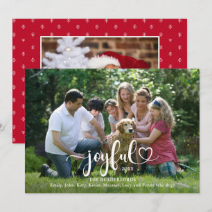 Fröhliche Zwei-Foto-Schrift-Weihnachten Feiertagskarte