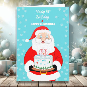 Fröhlichen 85. Geburtstag Weihnachten Santa Karte