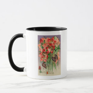 Fröhlichen Ostern mit Frauen-HauptBlumen Tasse