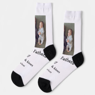 fröhlicher 1. Vatertag hinzufügen Name Liebe kisse Socken