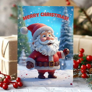 Fröhlicher 3D Weihnachtsmann Frohe Weihnachten