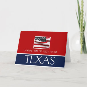 fröhlicher 4. Juli von texas Karte
