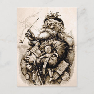 Fröhlicher Alter Santa Claus Postkarte