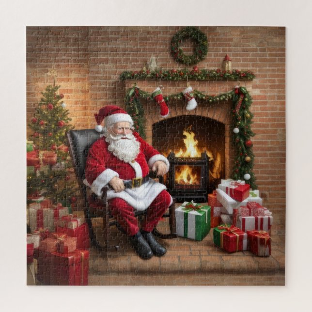Fröhlicher alter Weihnachtsmann (Vertikal)