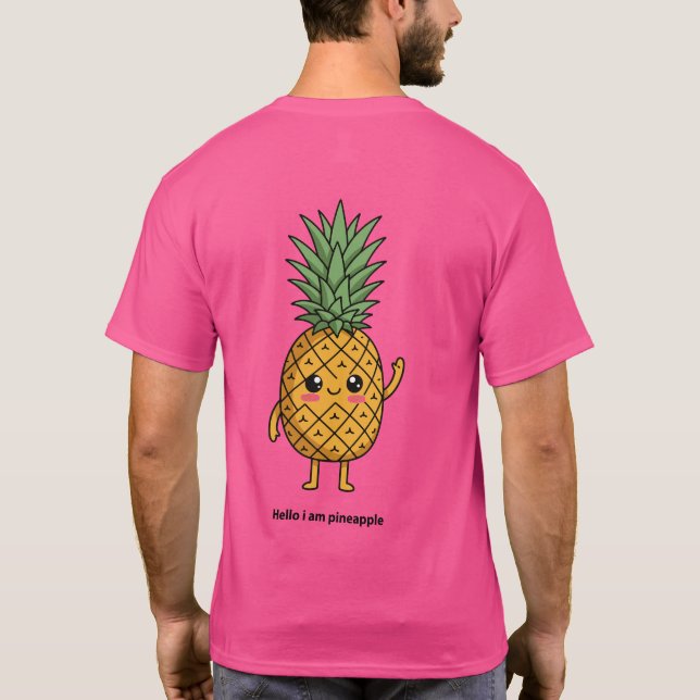 fröhlicher Ananas-Charakter T-Shirt (Rückseite)