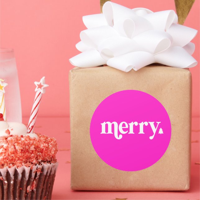 Fröhlicher Aufkleber für Weihnachtskarten, Geschen (Party)