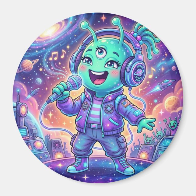 Fröhlicher Außerirdischer Magnet (Vorne)