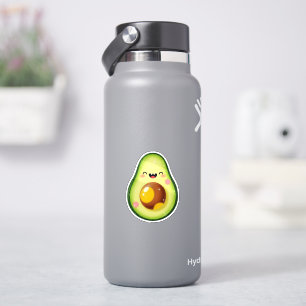 Fröhlicher Avocado-Aufkleber – Lächelndes Obst Aufkleber
