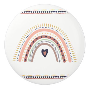 Fröhlicher Boho-Regenbogen Moderner Minimalismus T Keramikknauf