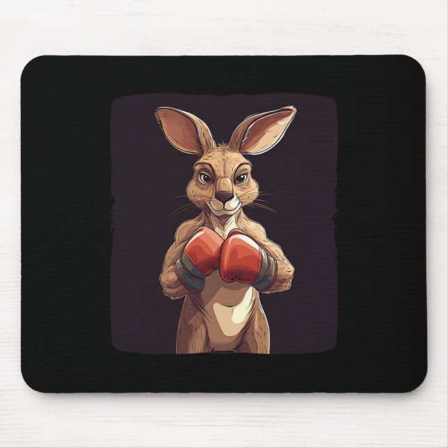 Fröhlicher Boxer Kangaroo für einen Lighthearted P Mousepad (Vorne)