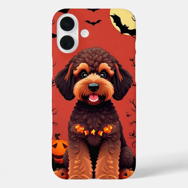 Fröhlicher brauner Hund iPhone 16 Plus Hülle (Rückseite)