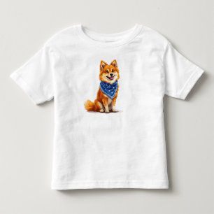 Fröhlicher, Cartoon-Hund Kleinkind T-shirt