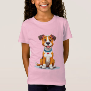 Fröhlicher Cartoon-Hund mit strahlendem Ausdruck T-Shirt