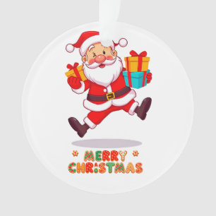 Fröhlicher Cartoon-Weihnachtsmann Ornament