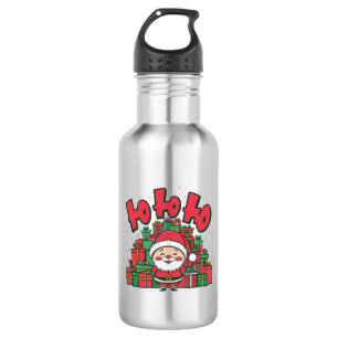 Fröhlicher Cartoon-Weihnachtsmann Weihnachten Edelstahlflasche