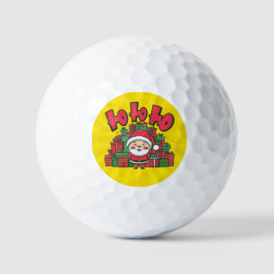 Fröhlicher Cartoon-Weihnachtsmann Weihnachten Golfball