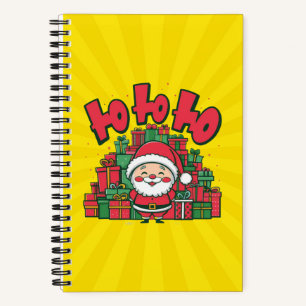 Fröhlicher Cartoon-Weihnachtsmann Weihnachten Notizbuch
