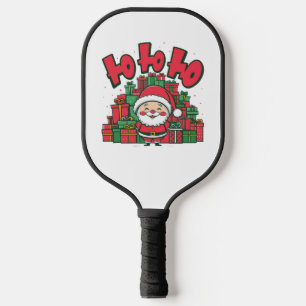 Fröhlicher Cartoon-Weihnachtsmann Weihnachten Pickleball Schläger