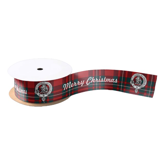 Fröhlicher Chrismas MacGregor Tartan 2 Satinband (Spule)