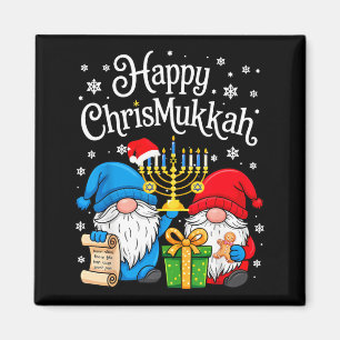 Fröhlicher Christmukkah Chanukka Weihnachten Gnom  Magnet