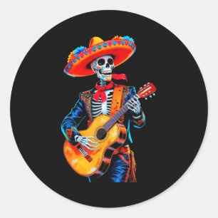 Fröhlicher cinco de mayo mexikanischer Sombrero To Runder Aufkleber