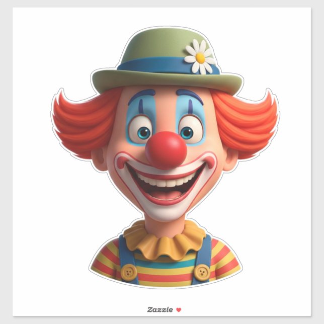 Fröhlicher Clown Aufkleber (Blatt)