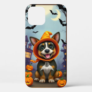 Fröhlicher Corgi mit Halloween-Kapuzenpullover Case-Mate iPhone Hülle