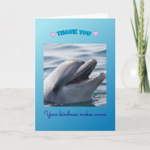 Fröhlicher Delfin Ozean  Dankeskarte