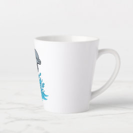 Fröhlicher Delfin Spritzt - Latte Tasse