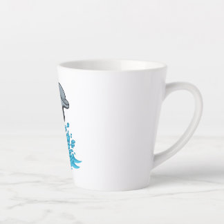 Fröhlicher Delfin Spritzt - Latte Tasse