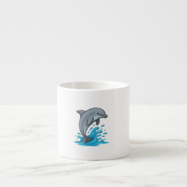 Fröhlicher Delfin Sprung - Spezialtasse Espressotasse