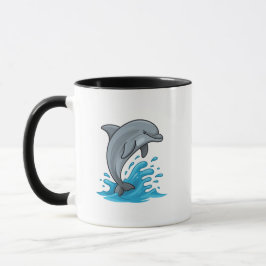 Fröhlicher Delfin Sprung - Tasse